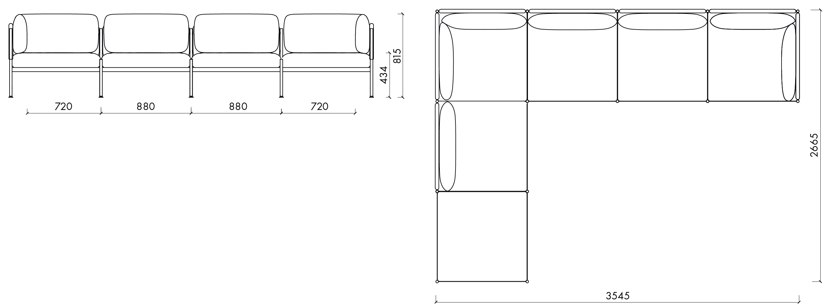 Toom Modular Sofa 6-seater - Fensi Furniture